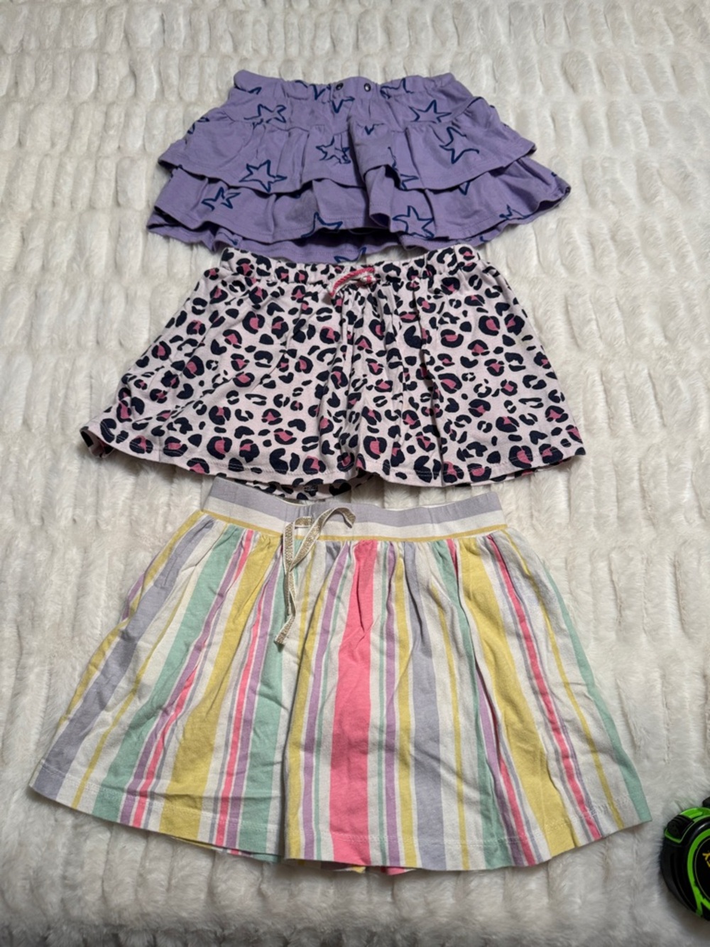 Cat & Jack Girls 3-Pack Skirt & Short Set - Purple, Pink, Multicolor Stripes